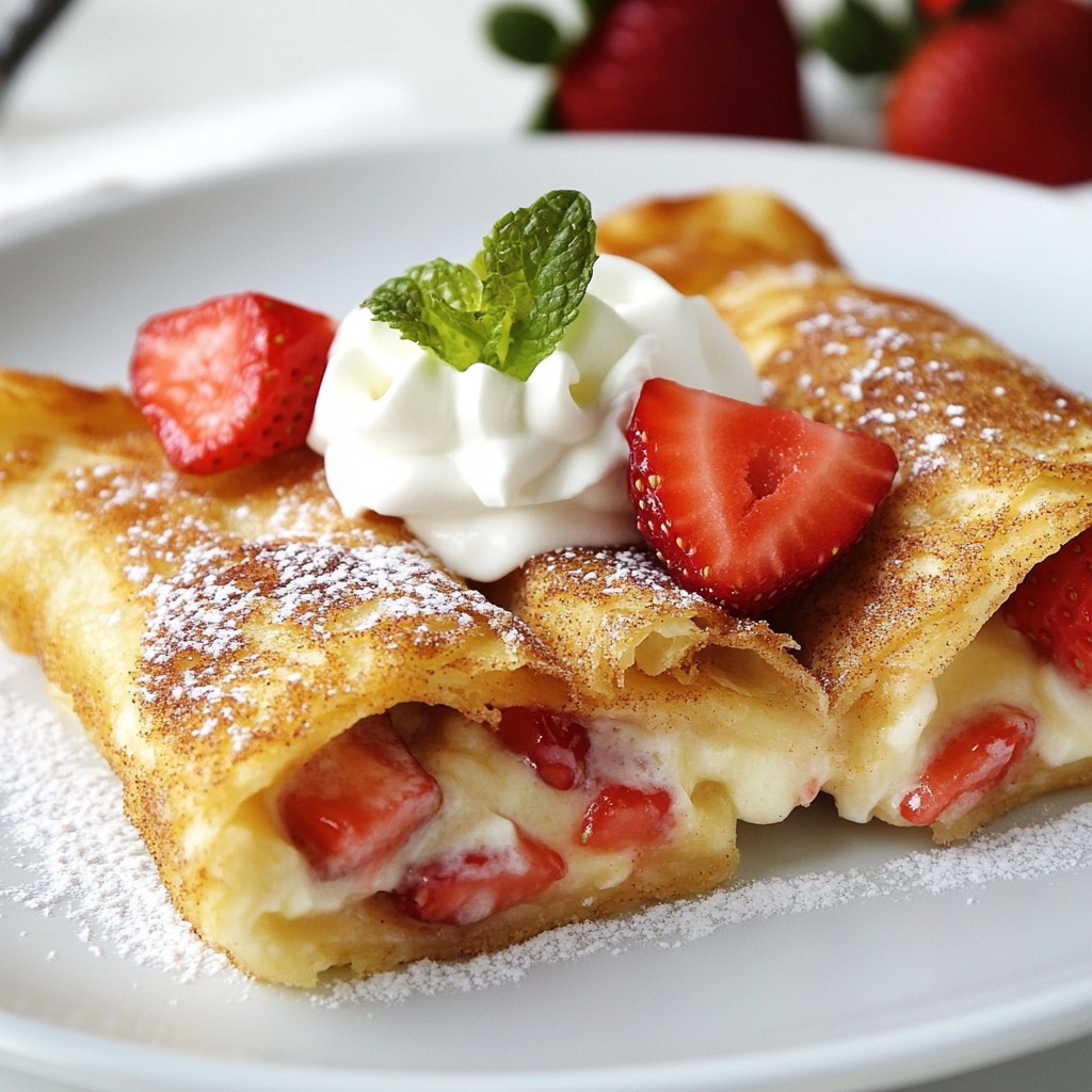 Strawberry Cheesecake Chimichangas Delightful Treat