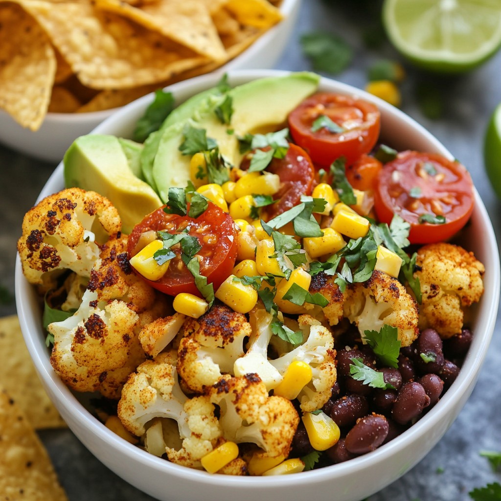 Roasted Cauliflower Taco Bowls Flavorful Meal Idea