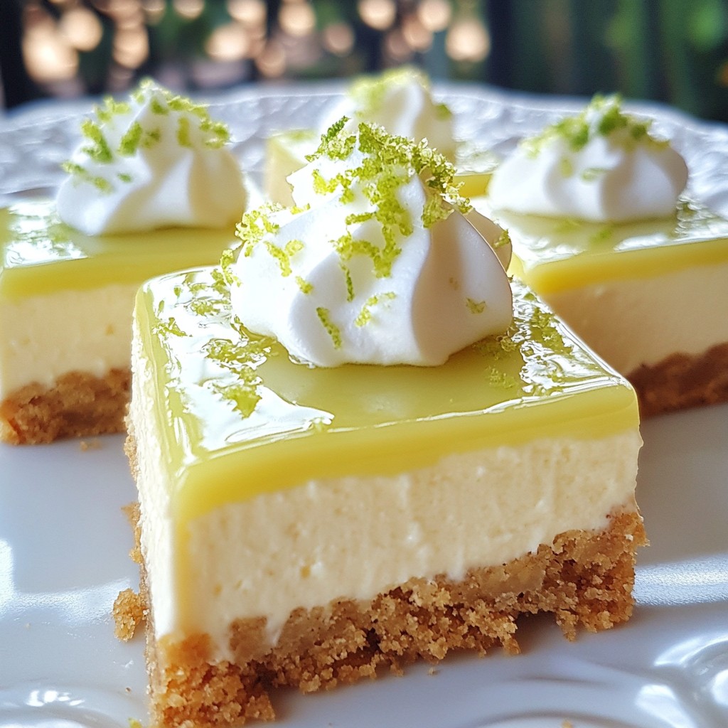 Key Lime Cheesecake Bars Simple and Tasty Recipe