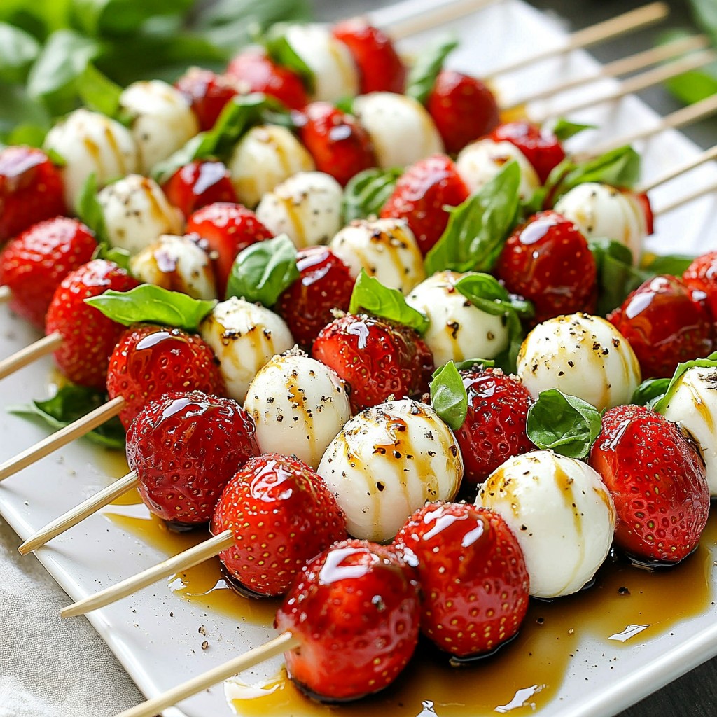 Strawberry Caprese Skewers Fresh and Flavorful Treat