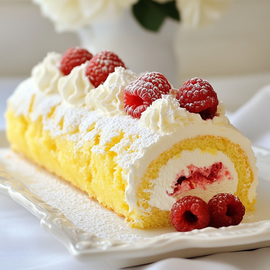 Lemon Raspberry Swiss Roll Delightful Dessert Recipe