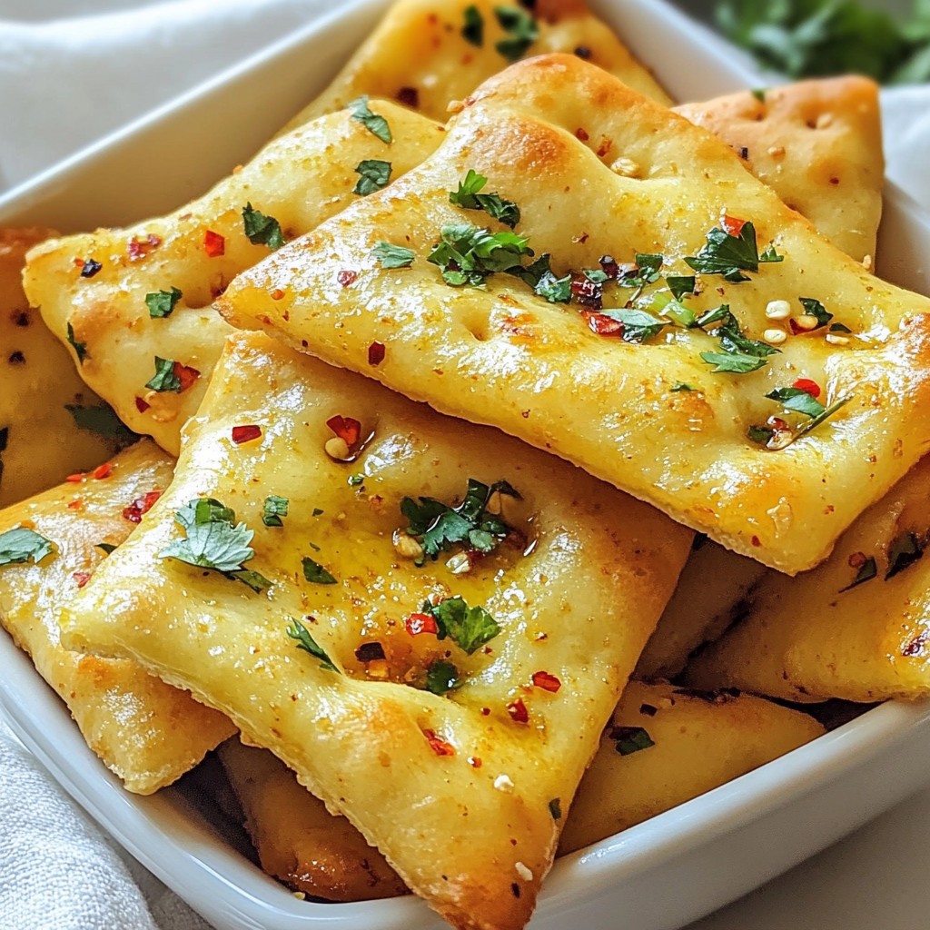Spicy Garlic Naan Chips Flavorful and Crunchy Snack