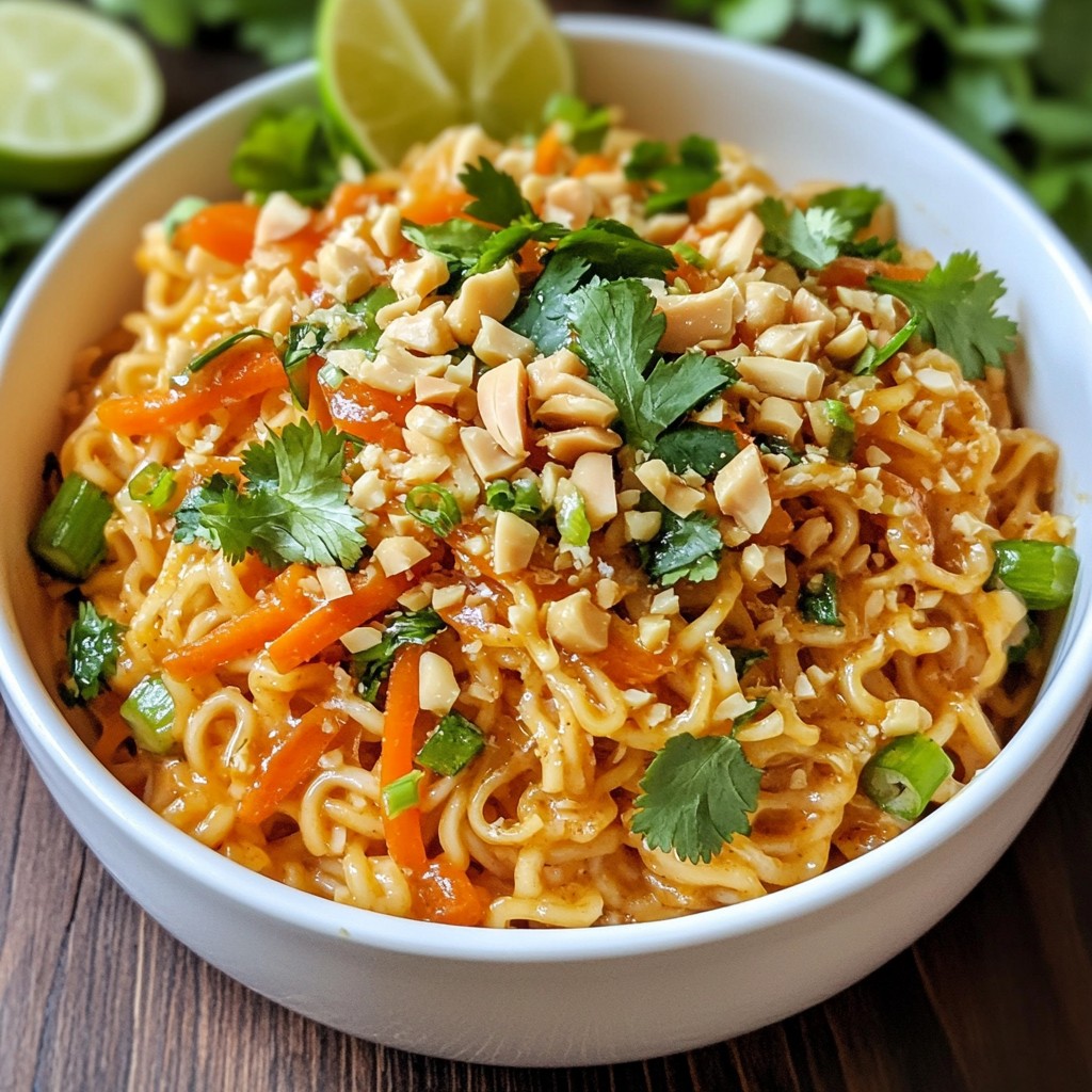 Spicy Peanut Ramen Noodles Quick and Flavorful Dish