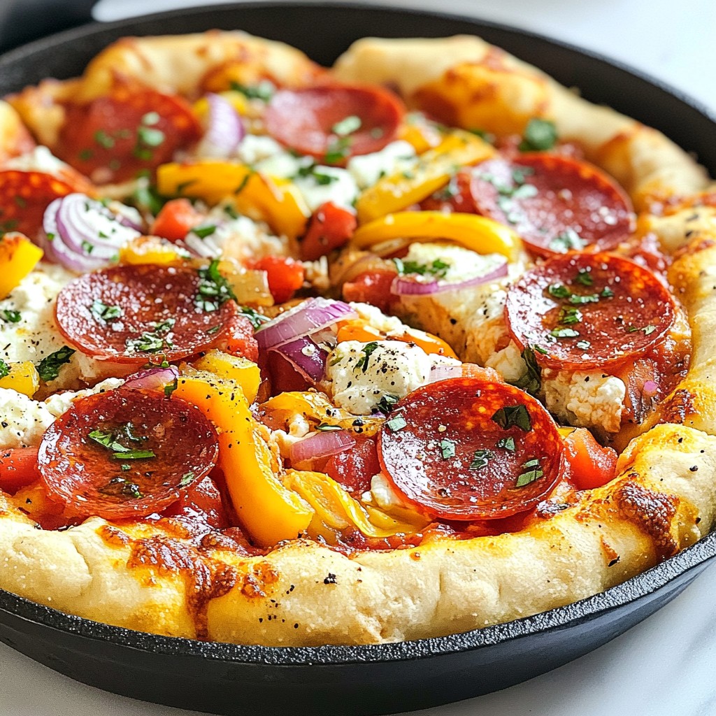 Stuffed Crust Skillet Pizza Recipe to Satisfy Cravings
