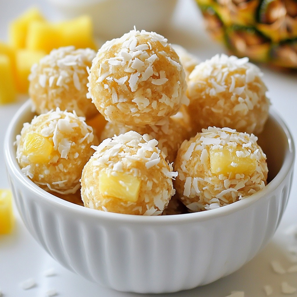 Pineapple Coconut Energy Bites Easy and Tasty Recipe