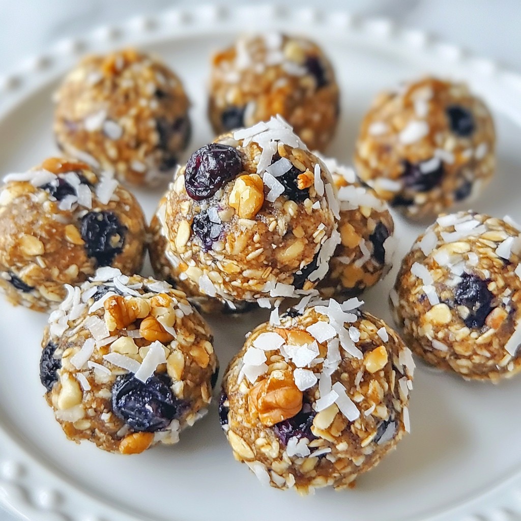 Blueberry Muffin Energy Bites Tasty Healthy Snack
