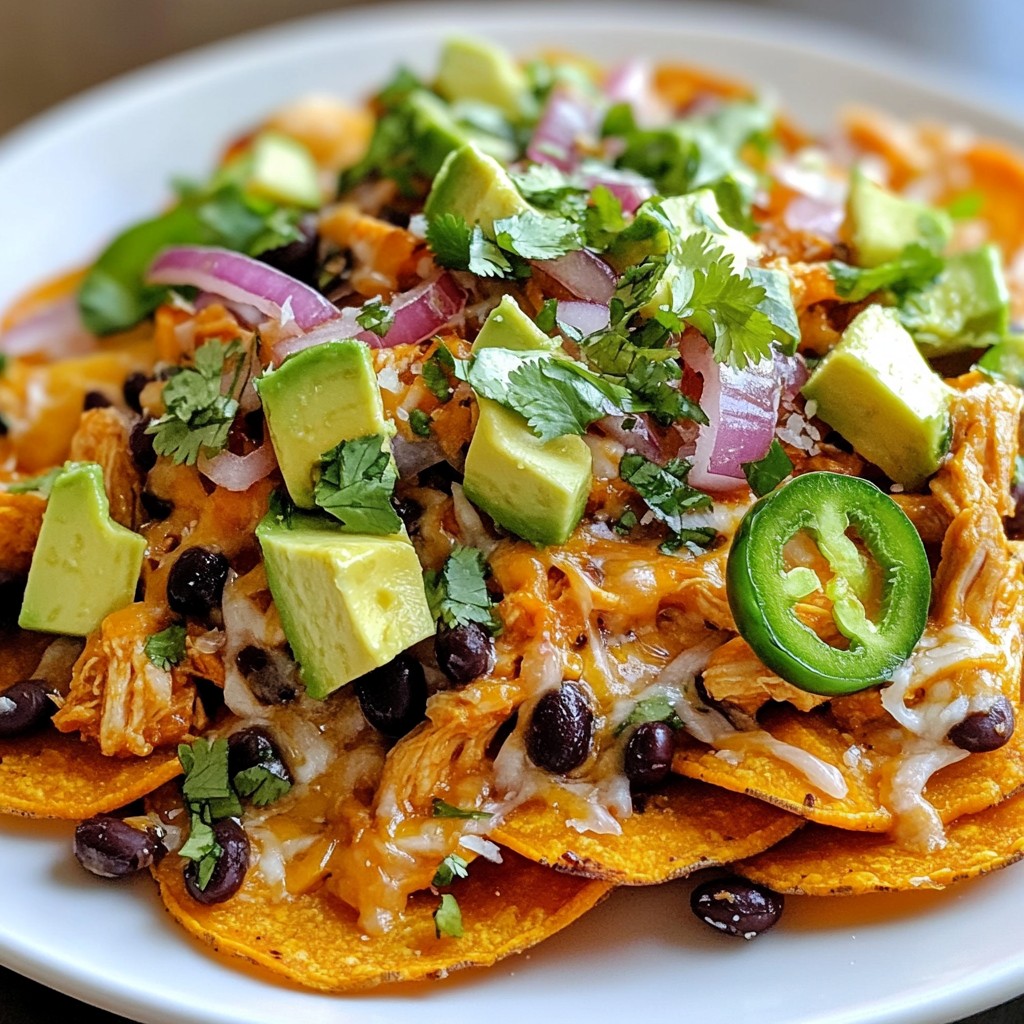 BBQ Chicken Sweet Potato Nachos Flavorful Delight