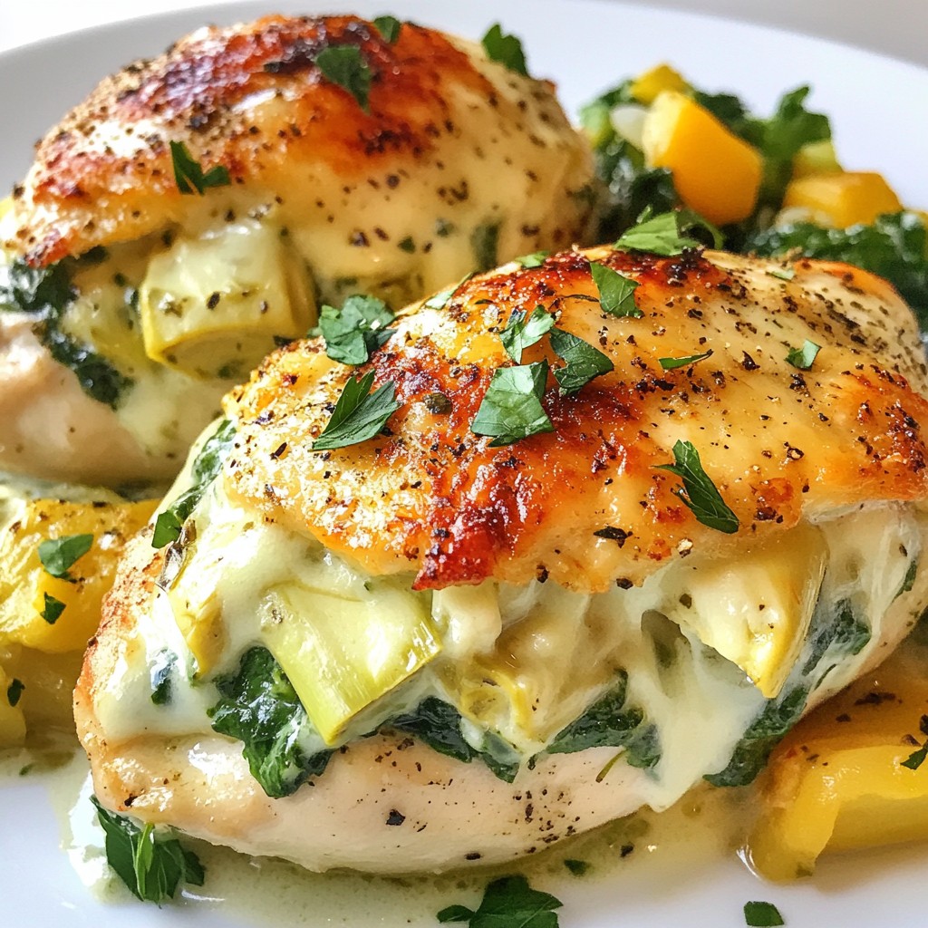 Spinach Artichoke Stuffed Chicken Delightful Recipe