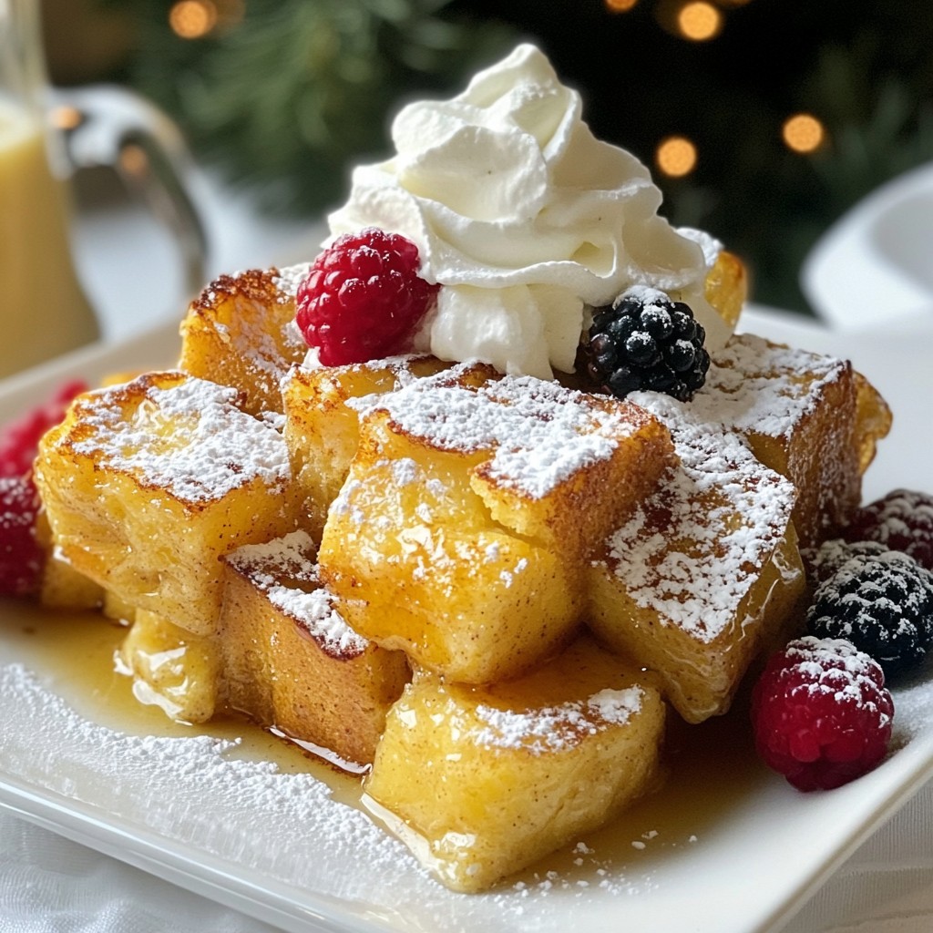Eggnog French Toast Casserole Simple Holiday Delight