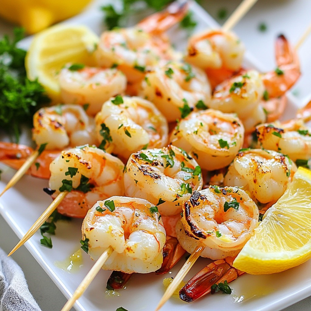 Lemon Garlic Shrimp Skewers Fresh and Tasty Delight