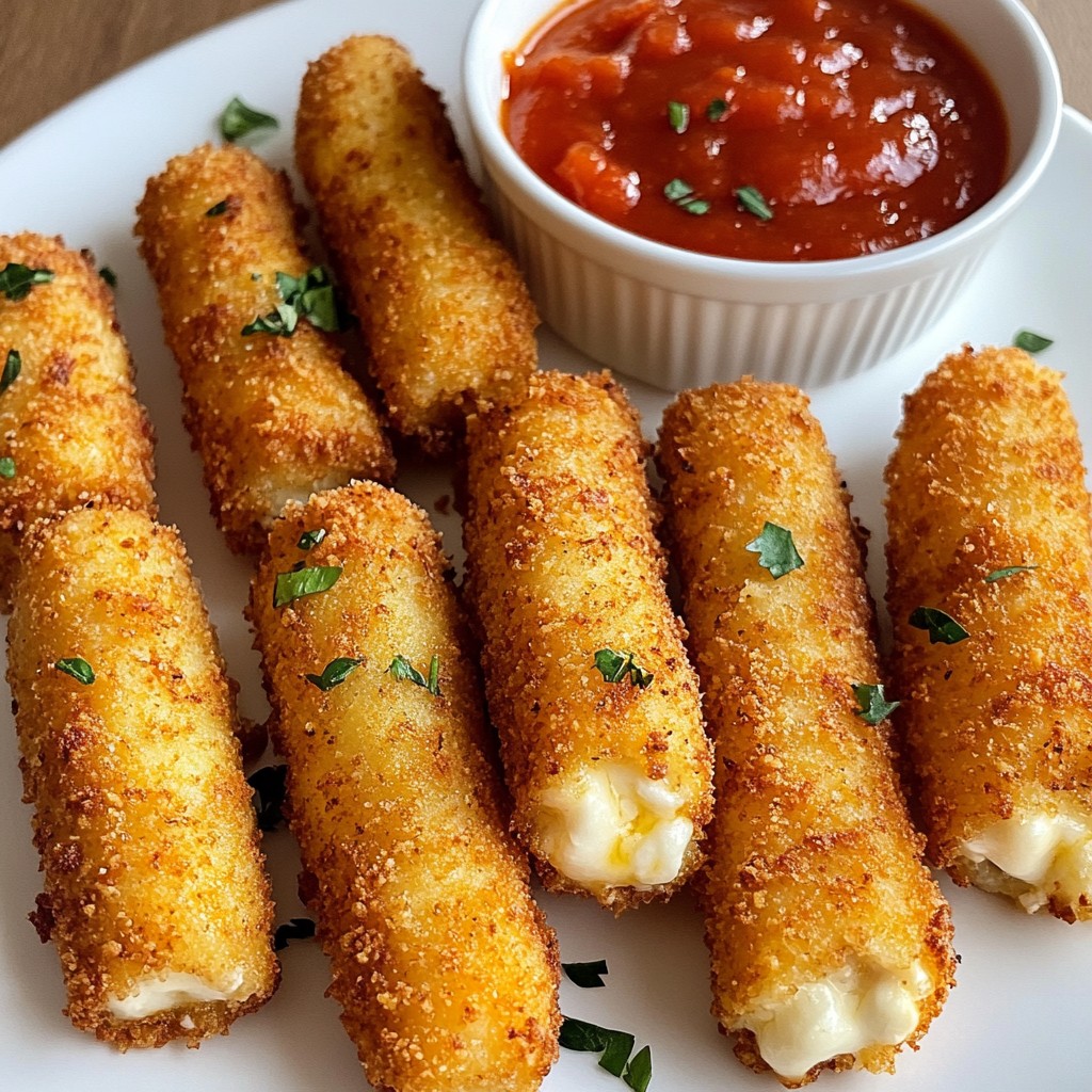 Air Fryer Mozzarella Sticks Crispy and Delicious Snack