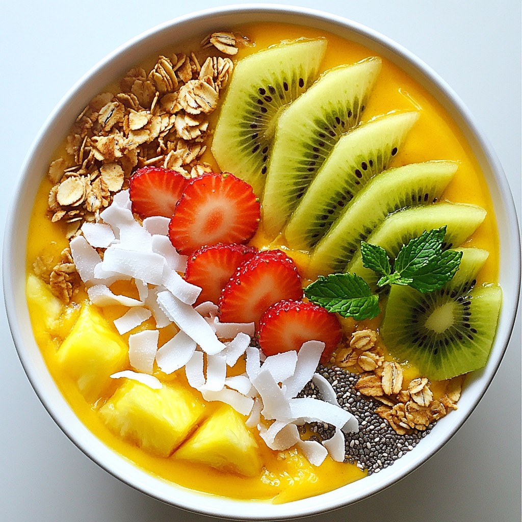Mango Pineapple Smoothie Bowl Fresh and Flavorful Treat