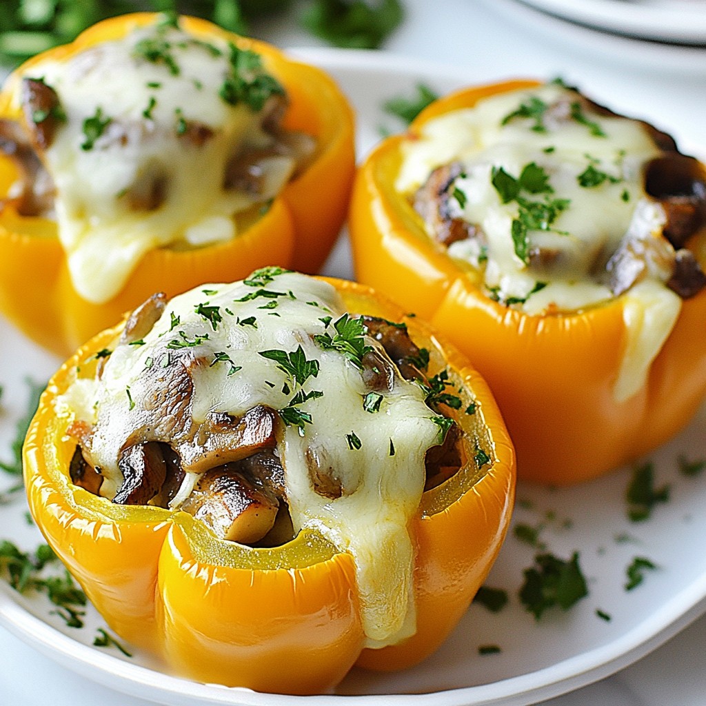 Philly Cheesesteak Stuffed Peppers Flavorful Delight