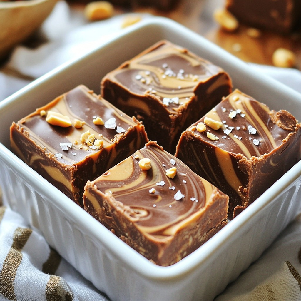 Peanut Butter Chocolate Swirl Fudge Decadent Delight