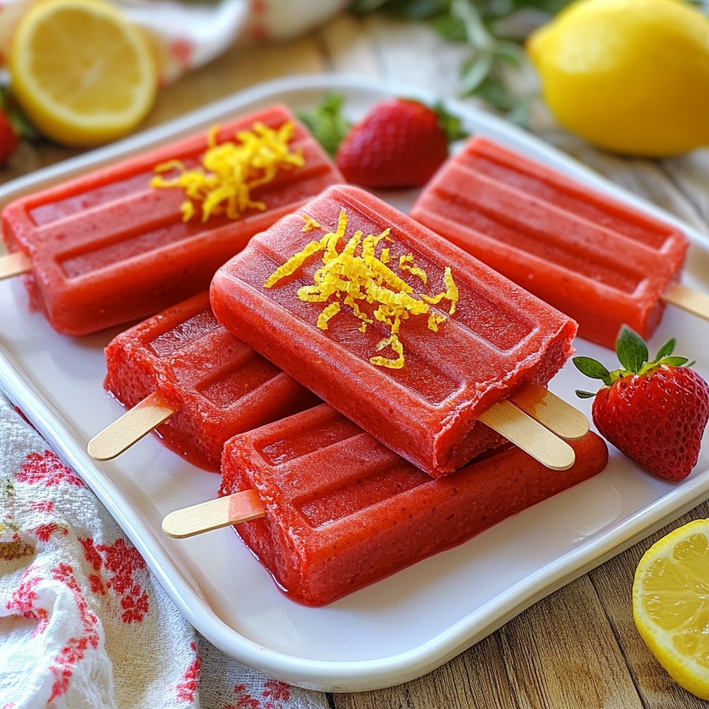 Strawberry Lemonade Popsicles Refreshing Summer Treat