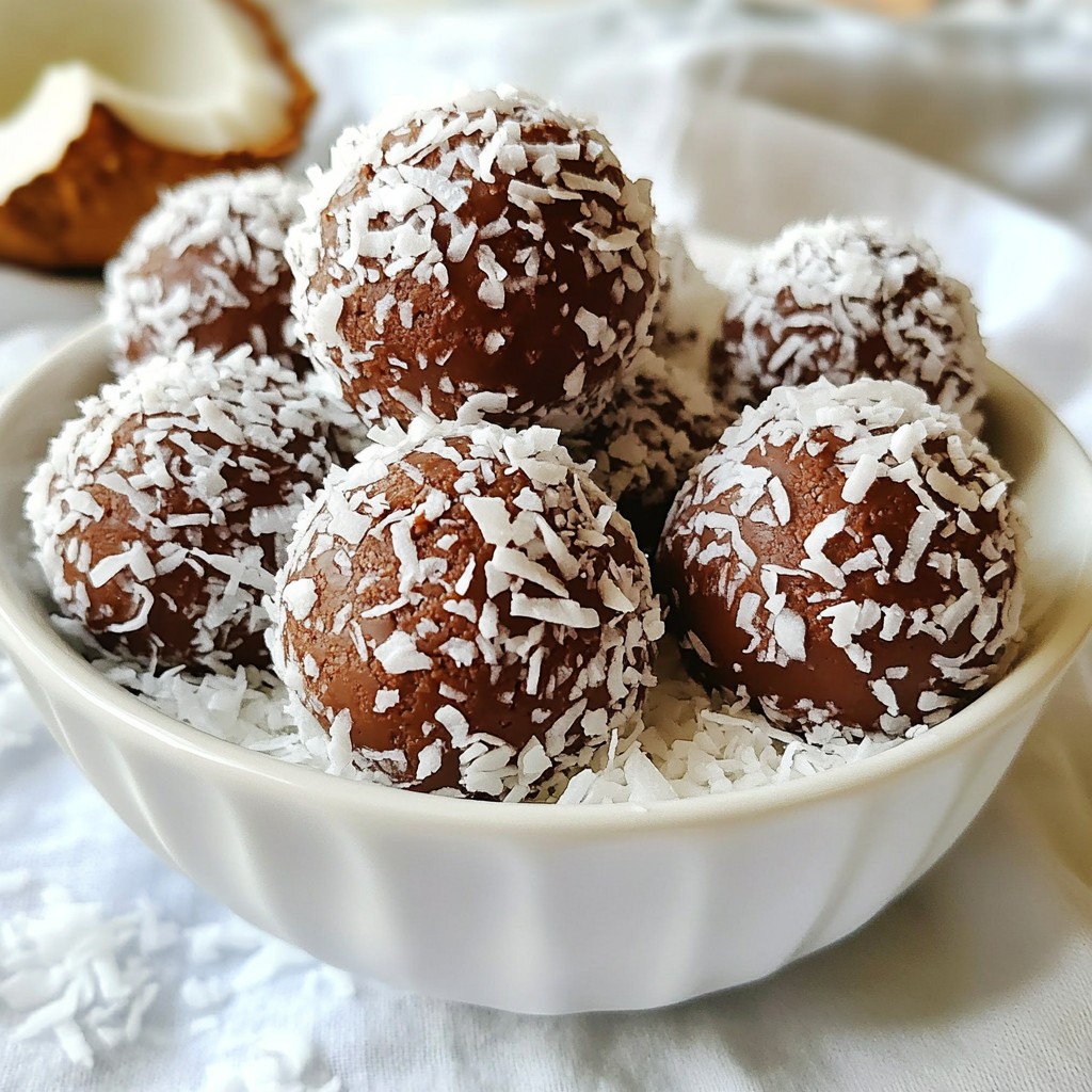Chocolate Coconut Bliss Balls Healthy Treat Recipe