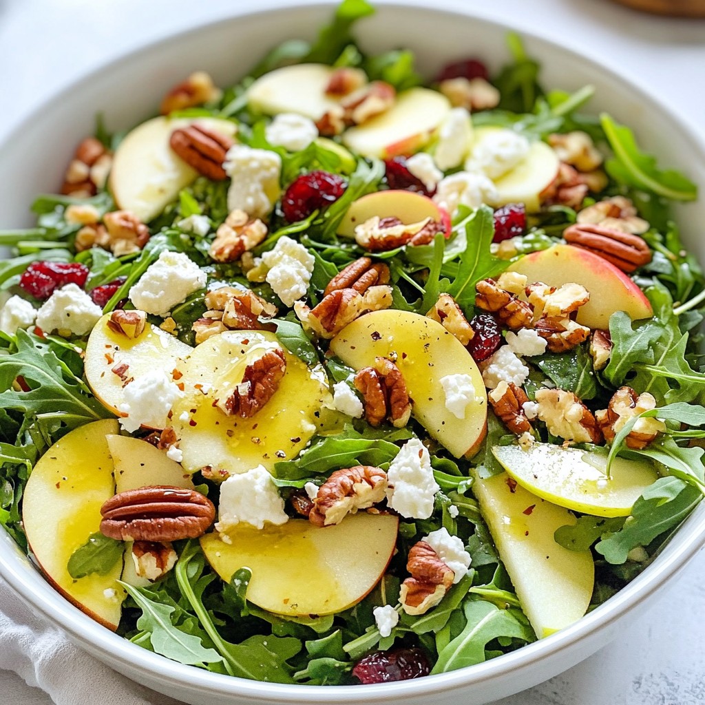 Apple Pecan Arugula Salad Fresh and Flavorful Dish